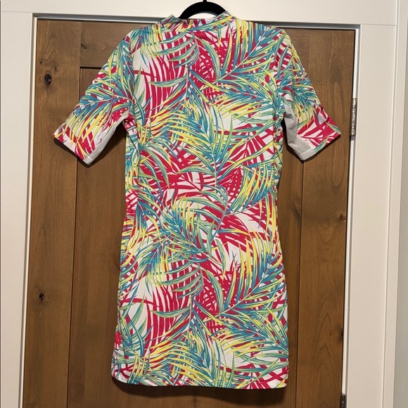 TAIL Athletic Golf Tennis Sport Dress Tropical Palm Print Zip Pockets Womens M - Picture 2 of 12